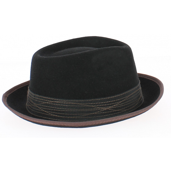 Fedora Hat Clark Black Felt - Carlos Santana
