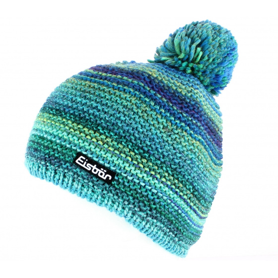 Kunita Wool Pompon Beanie with Fleece Lining - Eisbär