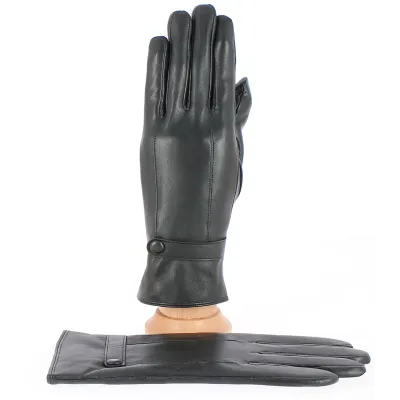 Gants Dave Cuir d'Agneau Noir - Traclet Reference : 609 | Chapellerie Traclet