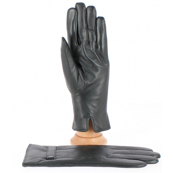 Gants Dave Cuir d'Agneau Noir - Traclet