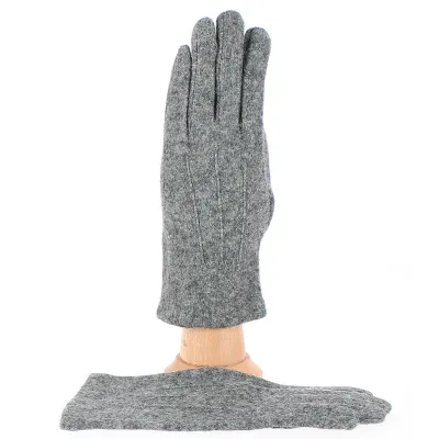 Alice Wool Touchscreen Gloves in gray - Traclet Reference: 7470 | Traclet Hat Shop