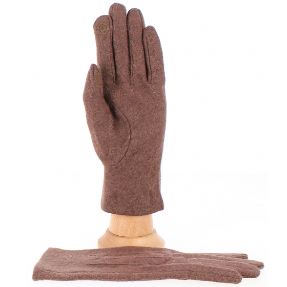 Gants Tactiles Femme Alice Laine Marron - Traclet