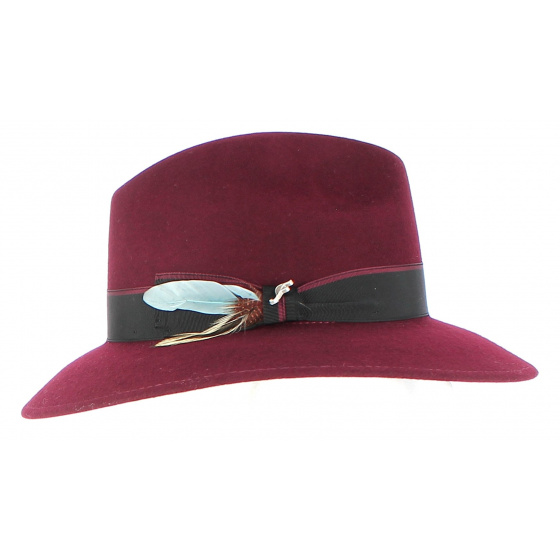 Alberto Traveller Hat Burgundy Wool Felt - Fléchet