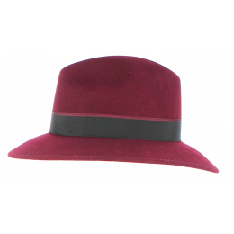 Alberto Traveller Hat Burgundy Wool Felt - Fléchet