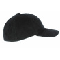 Black Cotton Cord Baseball Cap - Crambes
