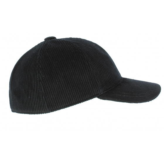 Casquette Baseball Cord Coton Noir - Crambes