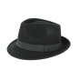 Hector Trilby Hat in Black Wool Felt - Traclet