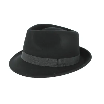 Hector Trilby Hat in Black Wool Felt - Traclet Reference: 8473 | Traclet Hat Shop