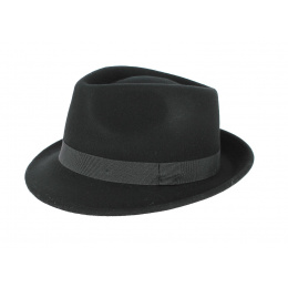 Trilby Hector Black Wool Felt Hat- Traclet