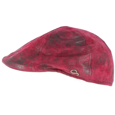 Casquette Bec de Canard Brentfort Cuir Lie de Vin - Göttmann Reference : 1740 | Chapellerie Traclet