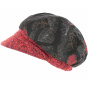 Clarisse Black Newsboy Cap - TRACLET