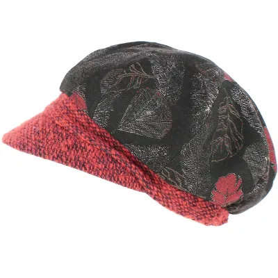 Casquette Garvoche Clarisse Noir - TRACLET motif plume  Reference : 8486 | Chapellerie Traclet