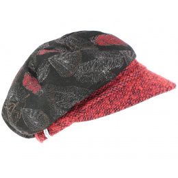 Clarisse Black Newsboy Cap - TRACLET