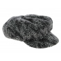 Newton Newsboy Cap in Herringbone Print Wool - Traclet