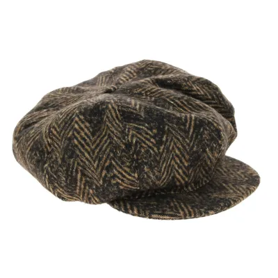 Casquette Gavroche Lynn en Laine à Imprimés Chevrons Reference : 8475 | Chapellerie Traclet
