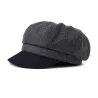 Montreal Grey and Black Newsboy Cap - Brixton Reference: 8497 | Chapellerie Traclet
