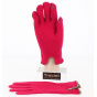 Seville Touch Screen Wool & Cashmere Gloves Red/Brown - Traclet
