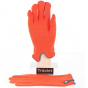 Gants Tactiles Séville Laine & Cachemire Orange/Marine- Traclet