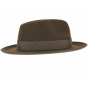 Brown Wool Felt Fedora Hat Isidore - Fléchet