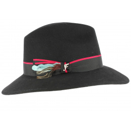 Alberto Traveller Hat Felt Wool Black- Fléchet