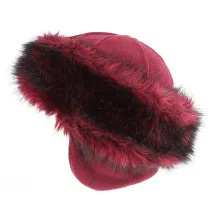 Toque Chamonix Fourrure bordeaux - Traclet- achat toque femme Reference : 5087 | Chapellerie Traclet