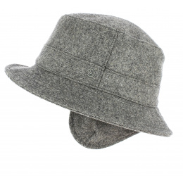 Harley Wool Taupe Ear Flap Bucket Hat - Bugatti