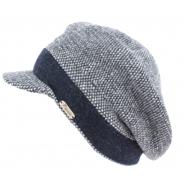 Wool Beanie Cap Gregorio Navy - Fléchet