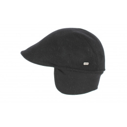 Black Polo cap with ear flaps - Crambes