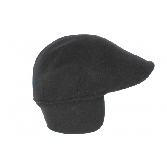 Black Polo cap with ear flaps - Crambes