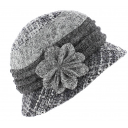 Lucie Cloche Hat Grey Wool - Traclet
