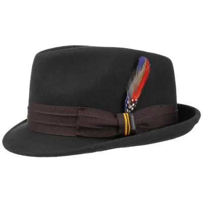 Chapeau Trilby noir Haledon Stetson Reference : 8550 | Chapellerie Traclet