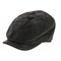 Hatteras Newsboy Chocolate Leather Cap - Aussie Apparel