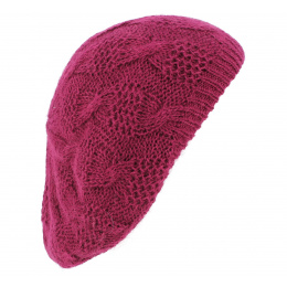 Béret Femme Florence Angora prune - Traclet