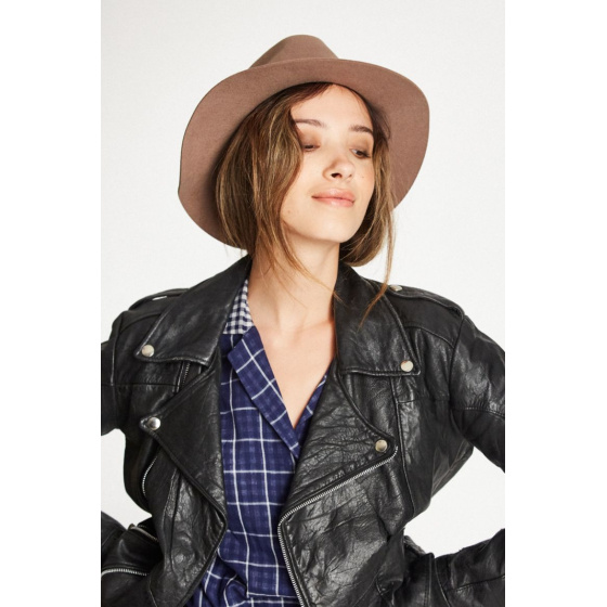 Wesley Fedora Sand Wool Felt Hat - Brixton Wesley Fedora Sand Wool Felt Hat - Brixton