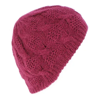 Bonnet Angora Apollonia Prune - Traclet  Reference : 307 | Chapellerie Traclet