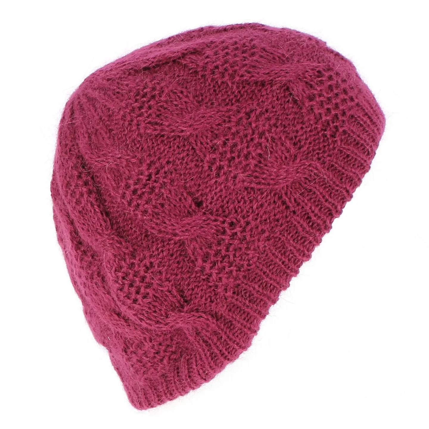 Angora Beanie Apollonia Plum - Traclet Reference: 307 | Traclet Hat Shop