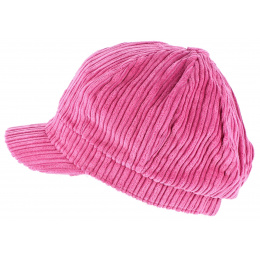 Pink velvet newsboy cap - Traclet