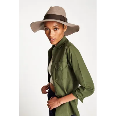 Piper Wide-Brimmed Hat Natural Wool Felt - Brixton Reference: 8578 | Traclet Hat Shop