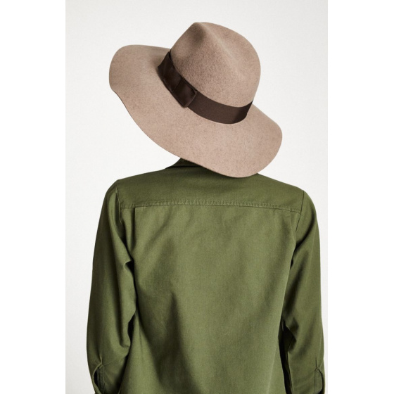 Piper Wide-Brimmed Hat Natural Wool Felt - Brixton