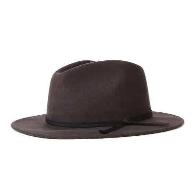 Chapeau Coleman Fedora Noir Délavé- Brixton Reference : 8580 | Chapellerie Traclet