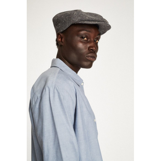 Ollie Grey/White Flat Cap - Brixton
