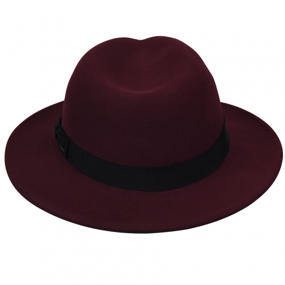 Chapeau Fedora Curtis Feutre Bordeaux - Bailey Chapeau Fedora Curtis Feutre Bordeaux - Bailey