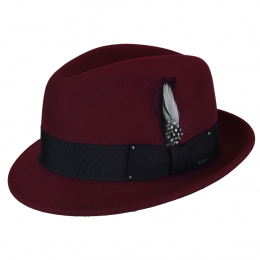 Tino Burgundy Trilby Hat - Bailey