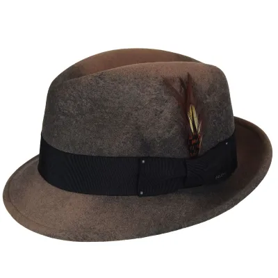 Tino Trilby Hat Taupe - Bailey Reference: 8595 | Traclet Hat Shop