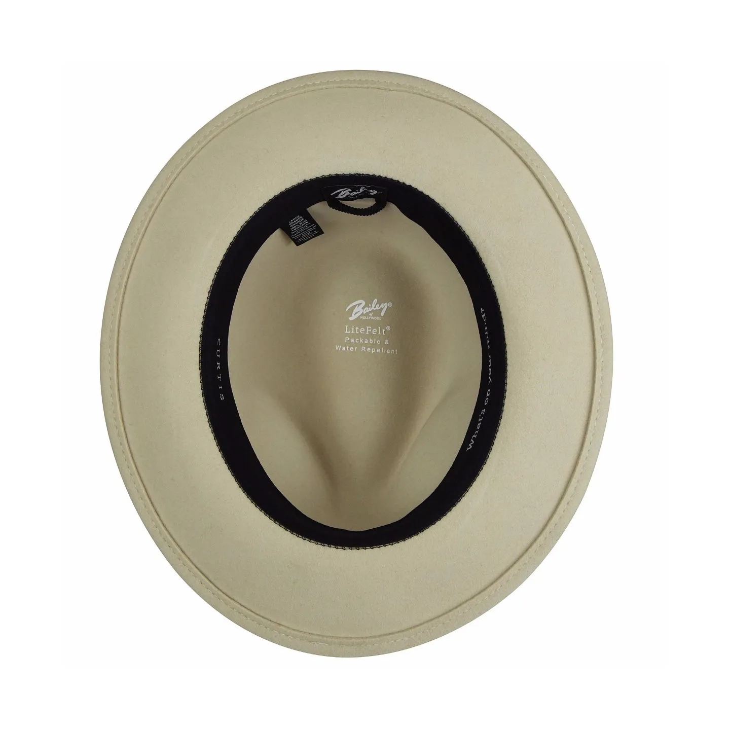 Chapeau Fedora Curtis Feutre Crème - Bailey - boutique bailey Reference : 8602 | Chapellerie Traclet
