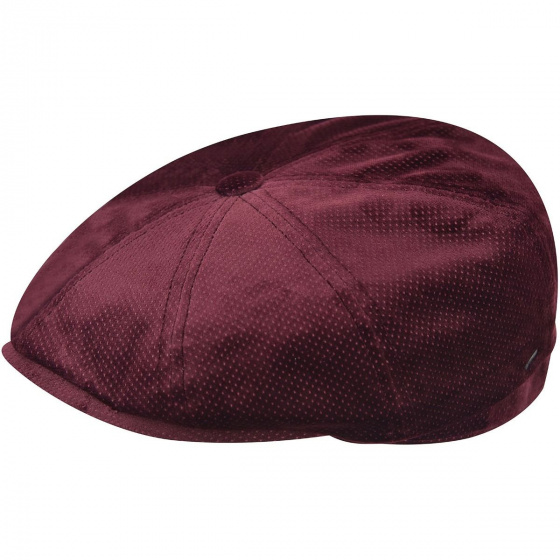 Wyman Newsboy Burgundy Velvet Cap - Bailey