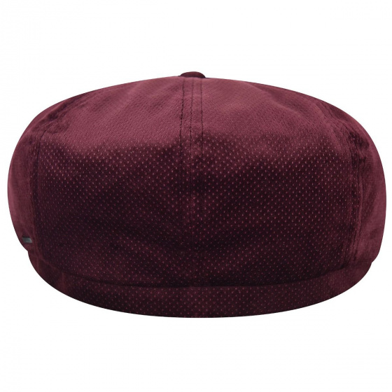 Wyman Newsboy Burgundy Velvet Cap - Bailey