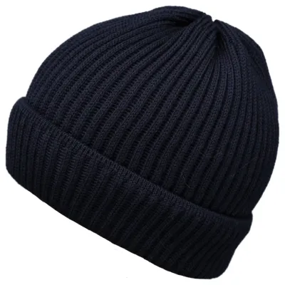 Navy Blue Ebern Knit Beanie - Traclet Reference: 8479 | Traclet Hat Shop