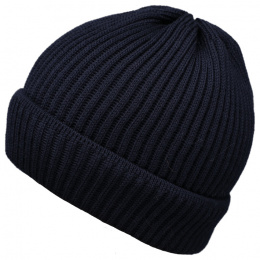 Navy Blue Ebern Knit Beanie - Traclet