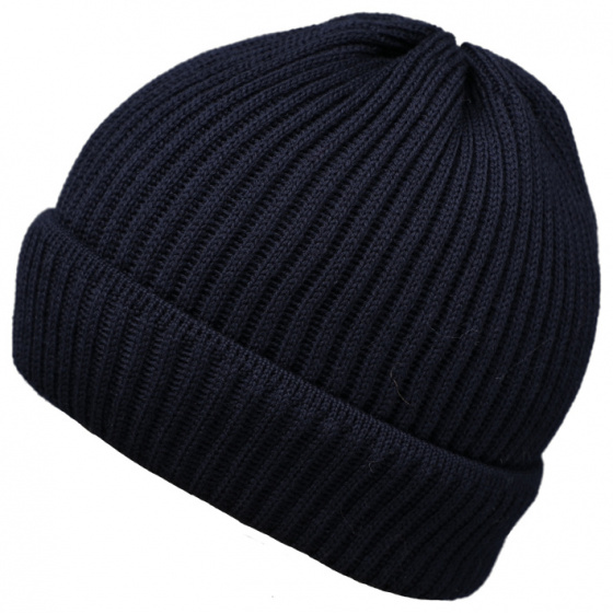 Navy Blue Ebern Knit Beanie - Traclet